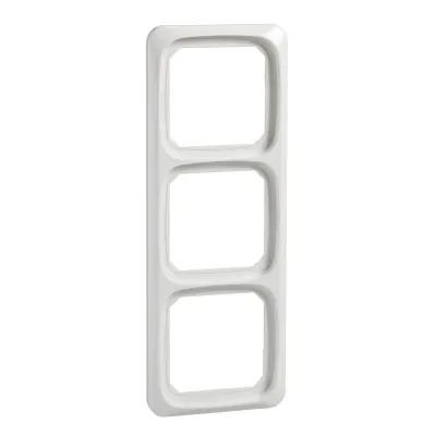 Elso Rahmen 3-fach Novia 284304 | Abdeckrahmen für Steckdosen & Schalter | Thermoplast | glänzend | reinweiß | RAL 9010