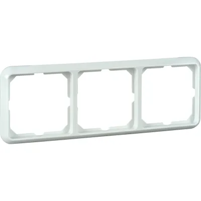 Elso Rahmen 3-fach 204304 | Abdeckrahmen Steckdosen & Schalter | FASHION Serie | Duroplast | reinweiß