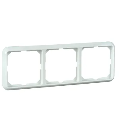 Elso Rahmen 3-fach 204304 | Abdeckrahmen Steckdosen & Schalter | FASHION Serie | Duroplast | reinweiß