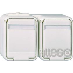 ELSO Steckdose 2fach 445449 licht-/basaltgrau Elso Steckdose 2fach 445449 licht-