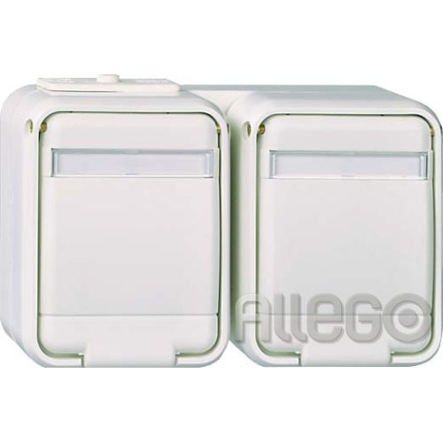 Bild: ELSO Steckdose 2fach 445449 licht-/basaltgrau Elso Steckdose 2fach 445449 licht-
