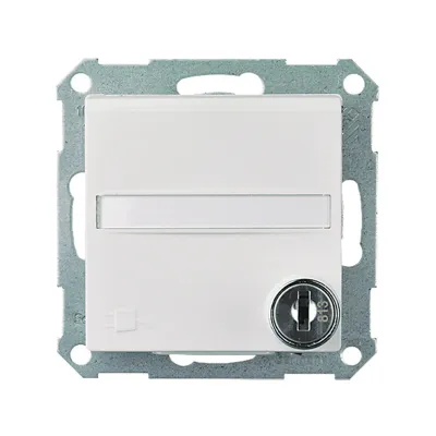 ELSO Steckdose abschließbar 365074 | Schutzkontakt | Unterputz | Klappdeckel | Schriftfeld | 16A 250V | weiß
