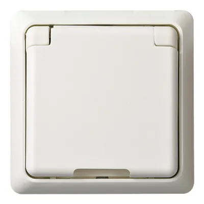 ELSO Steckdose 505054 | SCHUKO Schutzkontakt | Klappdeckel | Unterputz | Steckklemme | IP20 | Thermoplast | reinweiß