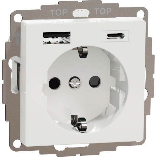 Bild: ELSO Steckdose mit BRS und USB TypA+C 3ATPb Joy rw ELG365354