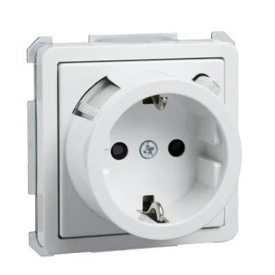 ELSO Steckdose 205214 | FI-Schutz (30mA) | Kinderschutz | Schuko Unterputz | 16A 250V | glänzend | reinweiß