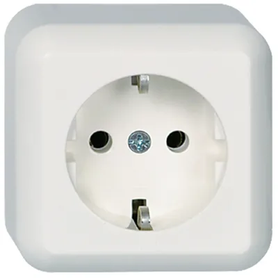 ELSO Steckdose 395004 | SCHUKO Aufputz 1-fach | 16A 250V | Schraubklemmen | IP20 | Kunststoff reinweiß