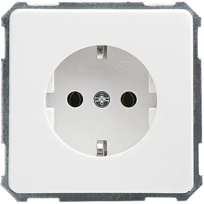 ELSO Steckdose Unterputz 225054 | SCHUKO | 16A 250V | Steckklemme | ohne Krallen | IP20 | Kunststoff | reinweiß RAL 9010