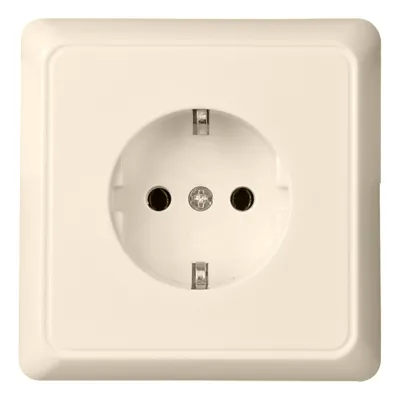 ELSO SCHUKO Steckdose 1-fach 245004 | Unterputz IP20 | 16A 250V | glänzend | Thermoplast | halogenfrei | reinweiß