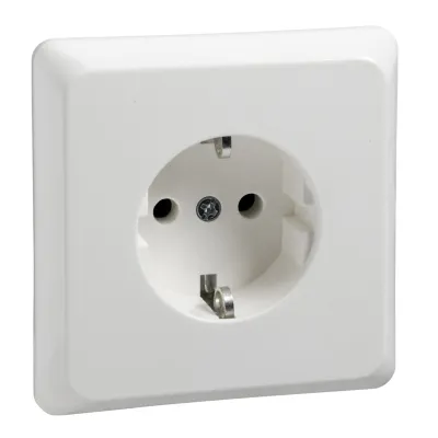 ELSO Steckdose SCHUKO 515024 | Unterputz | 16A 250V | Schraubklemmen | Durchschleiffunktion | IP20 | reinweiß