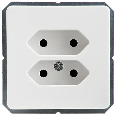 ELSO Steckdoseneinsatz Doppel-Europasteckdose 215914 | 2-fach | Unterputz | 16A 250V | Schraubklemmen | reinweiß