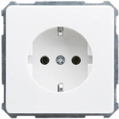 ELSO Steckdose Unterputz 235004 | SCHUKO | Schraubklemme | IP20 | 16A | 1-fach | Kunststoff | reinweiß RAL 9010