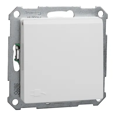 ELSO SCHUKO Steckdose Unterputz | 265034 | Klappdeckel | 16A 250V | IP20 | Steckklemme | reinweiß glänzend