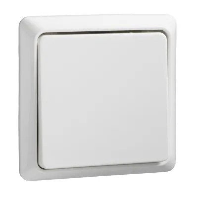 Schneider Electric Elso Taster 506304 | Aufputz flach | 1 Schließer | 42V 1A | schraubenlose Klemmen | reinweiß