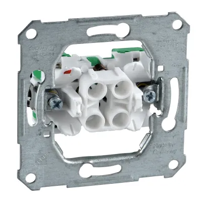 Schneider Electric Elso Taster-Unterputz 112100 | 10A 250V | 1 Schließer | Steckklemme | Wippe | Reinweiß | Halogenfrei