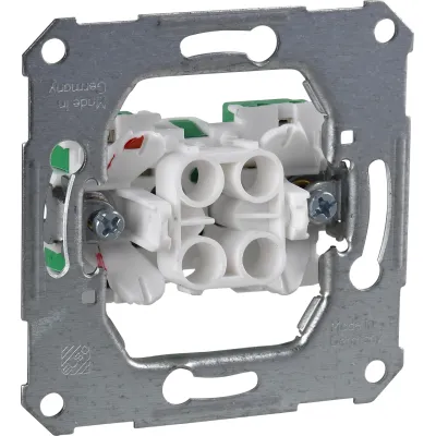Schneider Electric Universalschalter UP 111600 | Wechselschalter 10A 250V | Steckklemme | IP20 | Silber Weiß