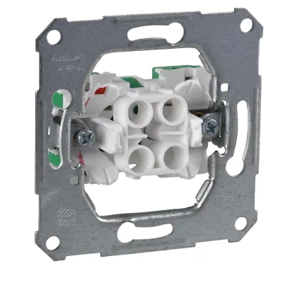 Schneider Electric Universalschalter UP 111600 | Wechselschalter 10A 250V | Steckklemme | IP20 | Silber Weiß