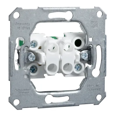 Elso Doppeltaster 122510 UP | 2 Schließer | getrennte Strombahnen | Schraubklemme | 10A 250V | Unterputz