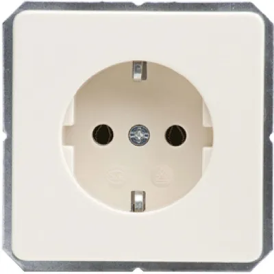 ELSO Steckdoseneinsatz 205050 | SCHUKO Steckdose Unterputz | Steckklemme | 16A 250V | IP20 | Hohlwand | perlweiß