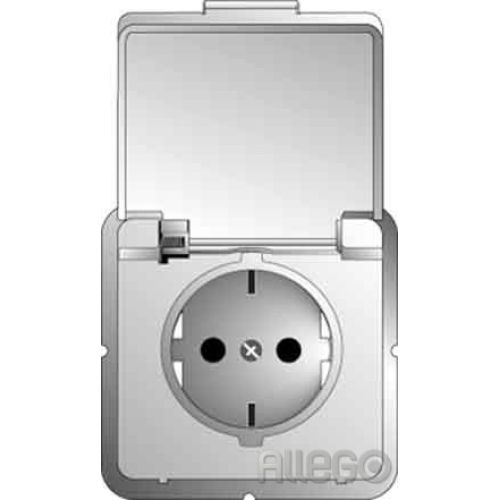 Bild: ELSO UP-Steckdoseneinsatz m.Klappdeckel rws 235034