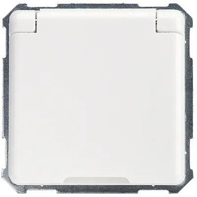 Elso Steckdose 235034 | Unterputz SCHUKO mit Klappdeckel | IP20 | Schraubklemme | 16A 250V | reinweiß glänzend