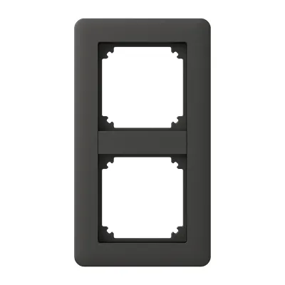 ELSO Rahmen 2-fach Primo WDE003302 | Abdeckrahmen für Exxact | Kunststoff | matt | Unterputz | anthrazit