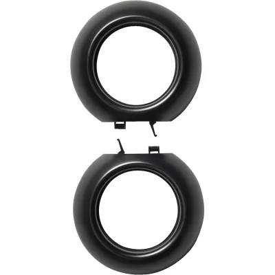 ELSO Endrahmen WDE011422 | 2-fach Rahmen für Schalter & Steckdose | Kunststoff matt | Unterputz | RAL 9005 schwarz