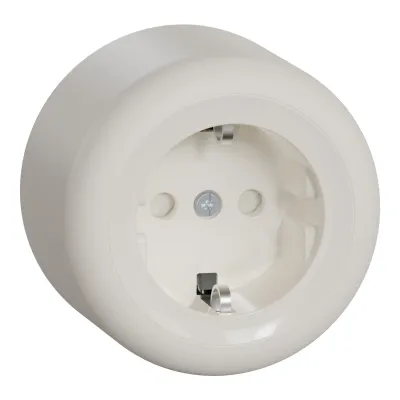 ELSO Steckdose WDE015876 | SCHUKO Aufputz | 16A 250V | erhöhter Berührungsschutz | IP20 | Kunststoff | weiß