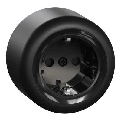 ELSO Steckdose WDE015976 | Schuko Aufputz 16A 250V | erhöhtem Berührungsschutz | Steckklemme | Kunststoff | schwarz