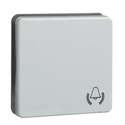 ELSO Wippe Schalter/Taster 233104 | Symbol Klingel | einteilig | Thermoplast | IP44 | glänzend | reinweiß RAL 9010