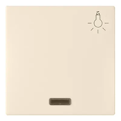 Elso Wippe beleuchtet 273154 | Symbol Licht | Universal- & Kreuzschalter | Taster | Duroplast | matt | reinweiß