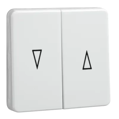 Elso Wippe Jalousietaster 233804 | Jalousieschalter Abdeckung | 2-teilig | Pfeilsymbole | Kunststoff | reinweiß