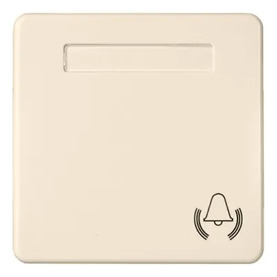 Elso Wippe 233134 | Schalterabdeckung Klingel | Schriftfeld & Klingelsymbol | für Universal/Kreuzschalter | reinweiß