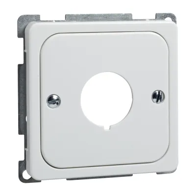 ELSO Zentralplatte 203064 | Befehlsgeräte 22,5 mm Loch | Schraubbefestigung | Thermoplast | glänzend | reinweiß RAL 9010