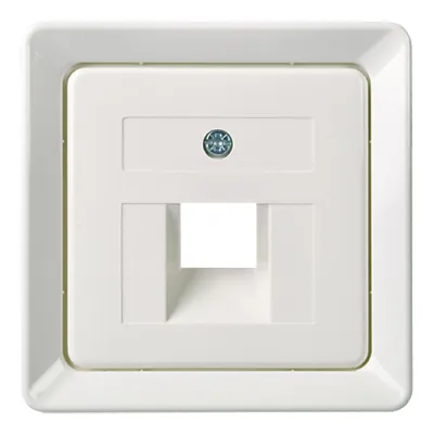 ELSO Zentralplatte UAE/IAE 503654 | 1x RJ45 | Unterputz | Schraubbefestigung | Thermoplast | reinweiß RAL 9010