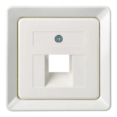 ELSO Zentralplatte UAE/IAE 503654 | 1x RJ45 | Unterputz | Schraubbefestigung | Thermoplast | reinweiß RAL 9010