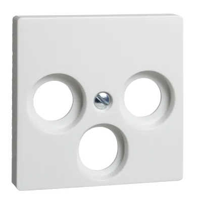 Elso Zentralplatte Antennensteckdose 266034 | 3-Loch | F-Buchse | Unterputz | Duroplast | matt | reinweiß