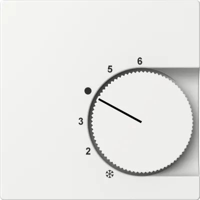 ELSO Zentralplatte für Temperaturregler ELG367404 | Thermoplast | bruchfest | glänzend | RAL 9010 | reinweiß