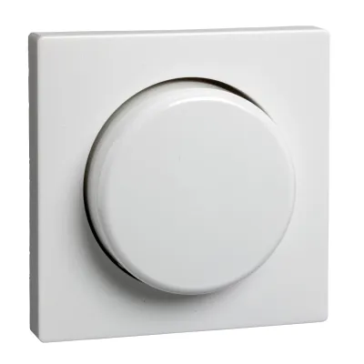 Elso Zentralplatte Drehknopf 267014 | Dimmerabdeckung für ELSO-Drehdimmer | Thermoplast | matt | reinweiß RAL 9010