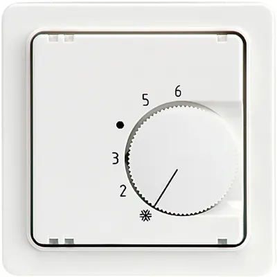 Elso Zentralplatte 227104 | Drehknopf für Temperaturregler 176211/176221 | Thermoplast | glänzend | reinweiß