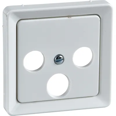 Elso Zentralplatte Antennensteckdose 206034 | 3-Loch F-Buchse | Koaxial | Unterputz | Thermoplast | matt | reinweiß