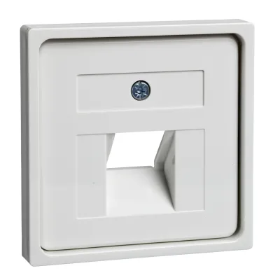 Elso Zentralplatte UAE/IAE 366404 | 1x RJ45 Anschluss | Abdeckung ohne Schriftfeld | UP-Montage | Thermoplast | reinweiß