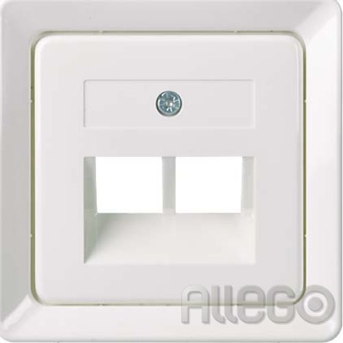 Bild: ELSO Zentralplatte UAE 2xRJ45 reinweiß 503664