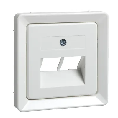 ELSO Zentralplatte UAE/IAE 2-fach 503664 | RJ45 Kat.3/5 | Unterputz | Thermoplast | glänzend | reinweiß RAL 9010