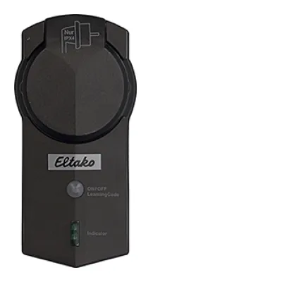 Eltako Steckdosen-Schaltuhr ASSU-BT/230V 30000660 | 1-Kanal Bluetooth | Astro-Funktion | IP44 | 16A | schwarz