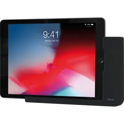 ELTAKO OnWall-uniDock 30000002 | Wand-Dockingstation iPad ab 5. Gen. | Ladefunktion | Aluminium schwarz