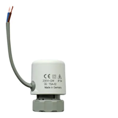 Eltako Thermischer Stellantrieb TSA02NC-230V | Heizkörperventil | 230V | NC stromlos geschlossen | IP54 | Busankopplung