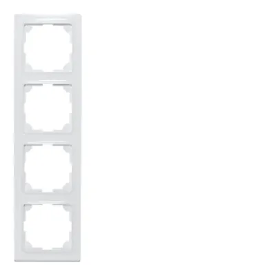 Eltako 4-fach-Universalrahmen R4UE55-wg | Schalterrahmen 55x55 mm | E-Design55 | Kunststoff glänzend | reinweiß RAL 9016