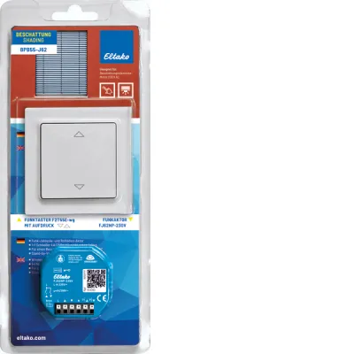 Eltako Blisterpack BPB55-J62 | Funk Jalousie- & Rollladenaktor | 868 MHz | Unterputz | 230V | 2 Relais | Blau