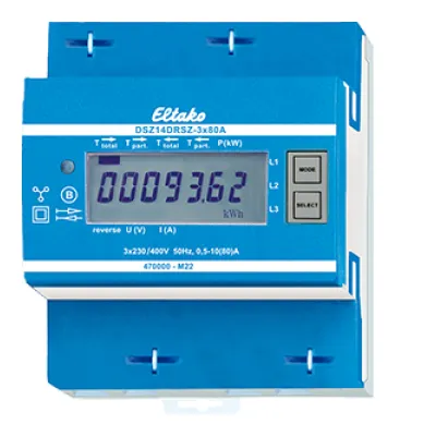 Eltako Drehstromzähler DSZ14DRSZ-3x80A MID | 3x80A | geeicht | RS485 | 4TE | digital | Hutschiene | IP20