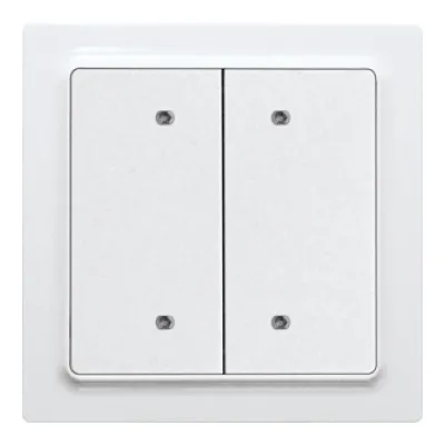 Eltako Bus-Taster B4T55E-wg 30055653 | 4-Kanal Wandsender | Funk | E-Design55 | Aufputz | weiß glänzend